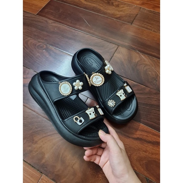 Dép lê bánh mì tôn dáng 5cm tặng kèm 10 hình gắn