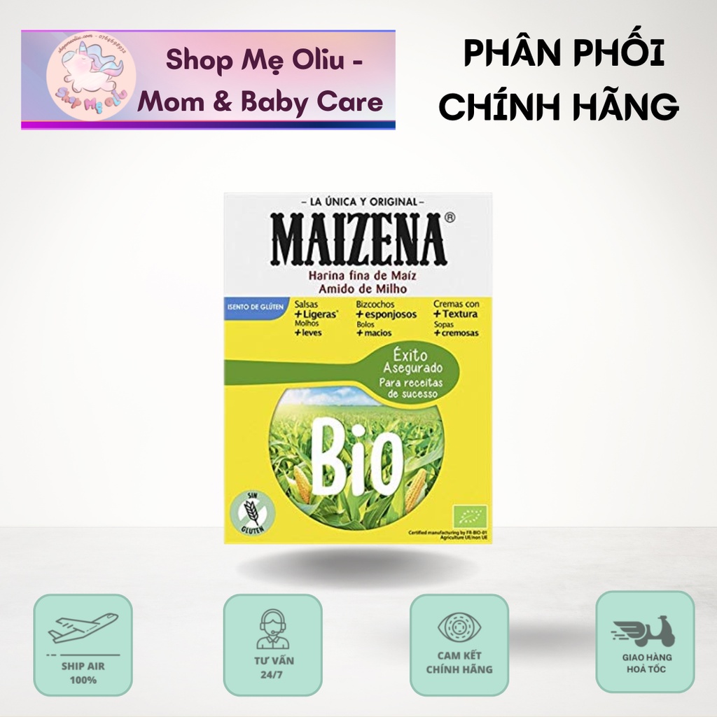 Bột bắp hữu cơ Maizena Fleur de Mais 200g date 07/2024