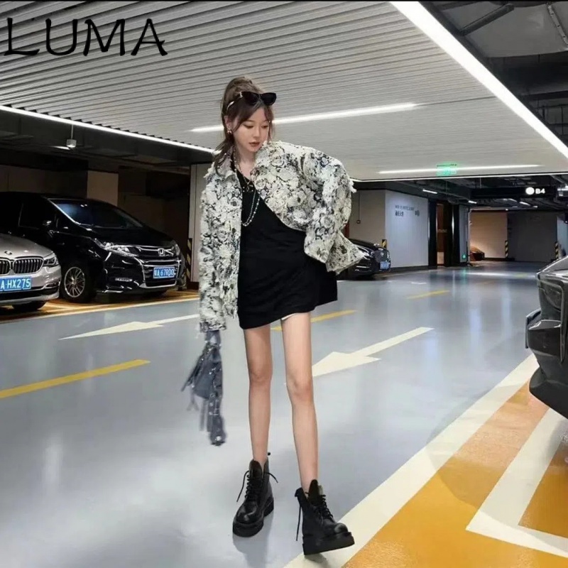 Áo Khoác Ngắn Dáng Rộng Phong Cách Thời Trang Đường Phố Phương Tây Dành Cho Nữ 20 Tuổi