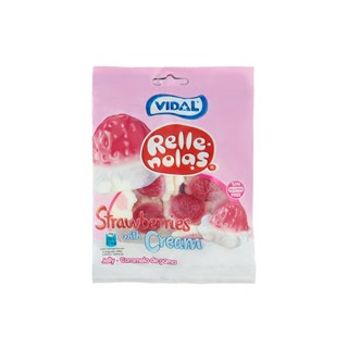 Kẹo dẻo nhân thạch trái cây hình quả dâu Vidal Tây Ban Nha 100g