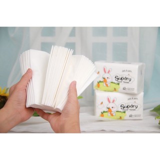 Khăn giấy khô Supdry 3 lớp cao cấp 110 tờ khăn giấy ăn dai, mịn