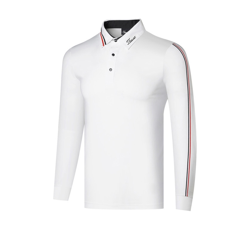 Mùa hè mùa thu phong cách mới quần áo chơi gôn nam jersey thể thao ngoài trời áo sơ mi polo ve áo lỏng lẻo đơn giản hàng đầu dài tay