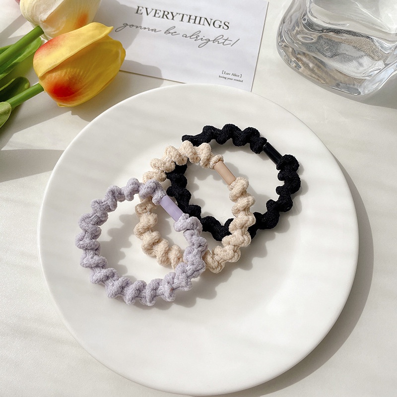 (0749) Set 3 Chun Buộc Tóc Vải Nhún Đơn Giản Thời Trang