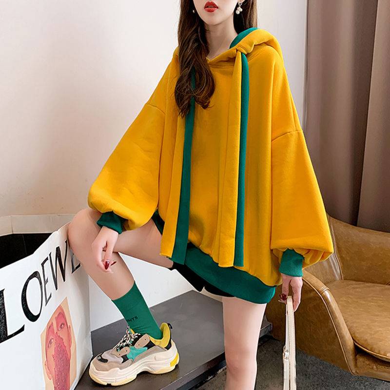 Áo Hoodie Mùa Đông Dáng Suông Dễ Thương Phong Cách Hàn Quốc Cho Nữ