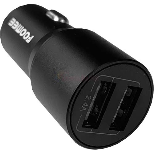 Cốc sạc xe hơi Foomee 2USB 12W BA25X - Hàng chính hãng - Công suất 12W, chất liệu hợp kim nhôm, tương thích hiệu quả