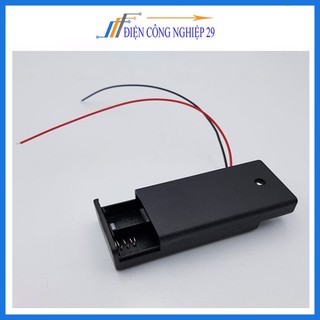 Đế Pin AA Có Nắp, Kèm Công Tắc ( Đấu Nối Tiếp )