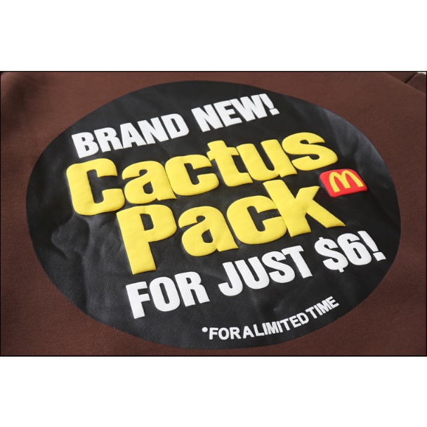 Áo Hoodie Nhung Dày In Chữ Travis Scott Với McDonalds Thời Trang Unisex