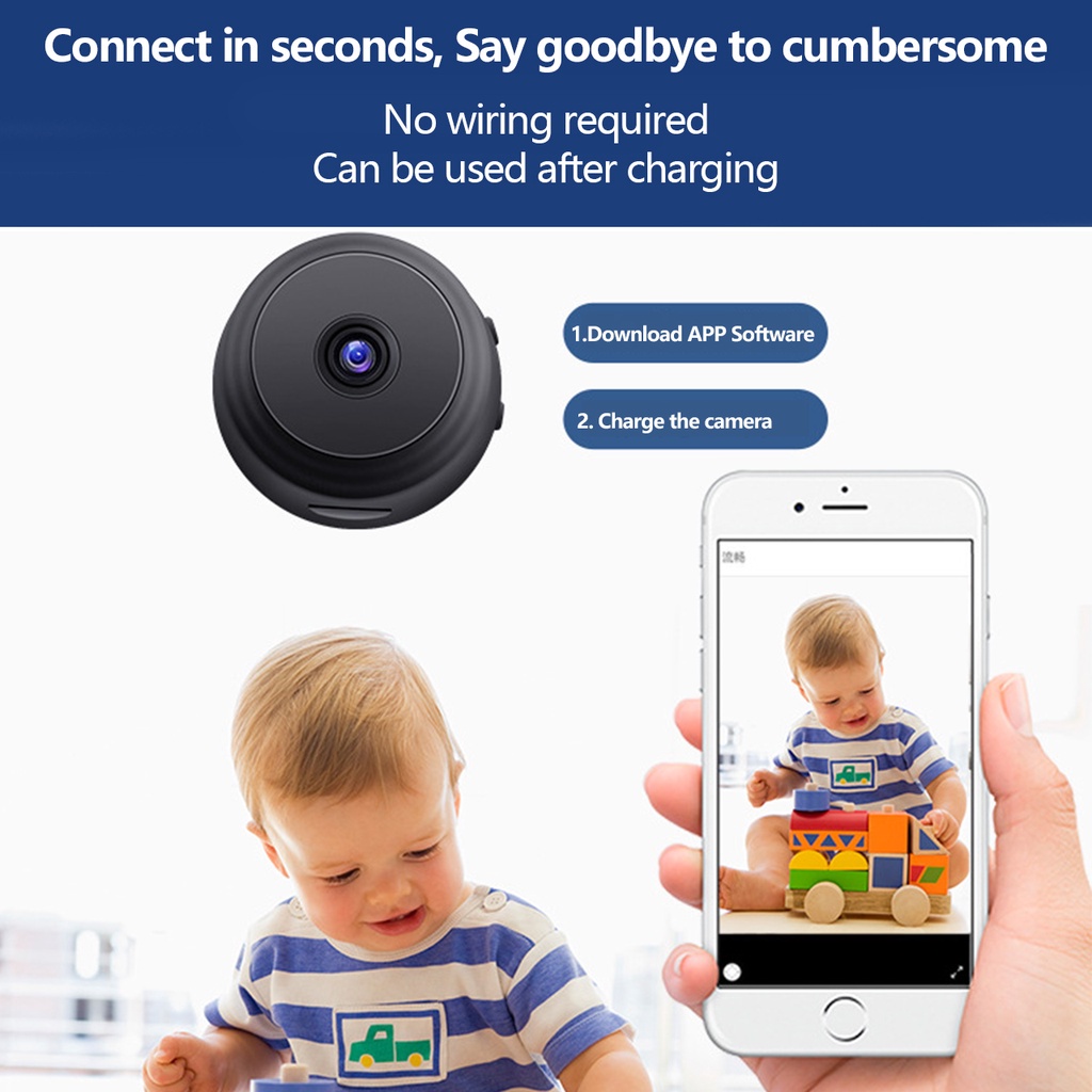 Camera An Ninh a9 mini 1080p hd Không Dây Kết Nối wifi An Toàn Quay Đêm
