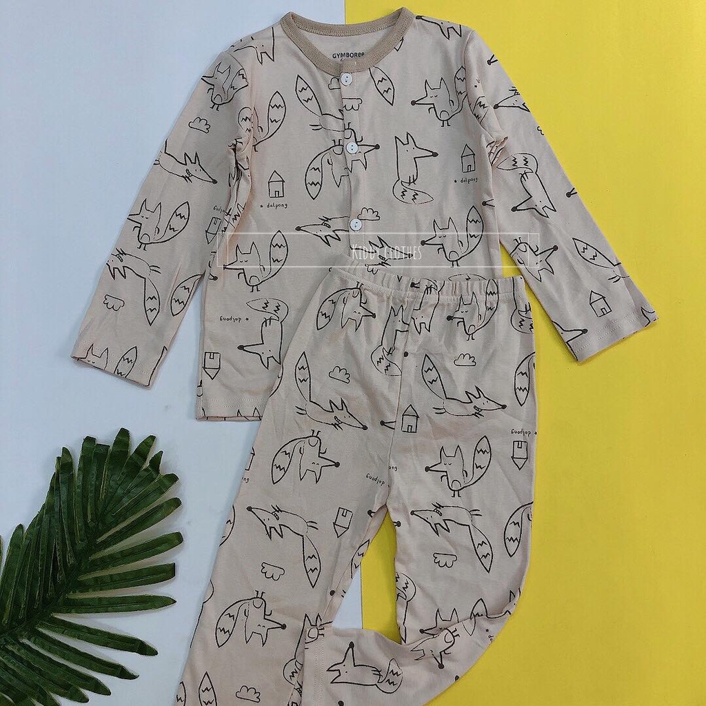 Bộ dài cài nút giữa bé trai chất cotton mỏng mịn nhiều mẫu hàng dư xịn