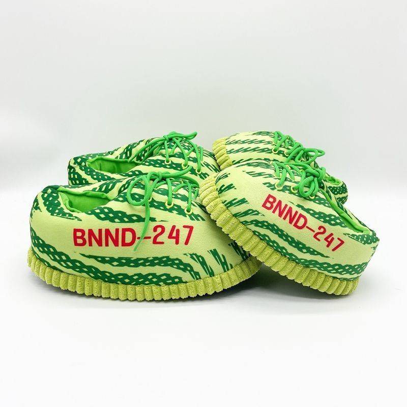 Dép lông dép cute Dép Bông Đi Trong Nhà Mùa Thu Và Mùa Đông Phong Cách Mới Tik Tok Spoof Hình Nón Cotton Giữ Ấm Chân Cho Cặp Đôi