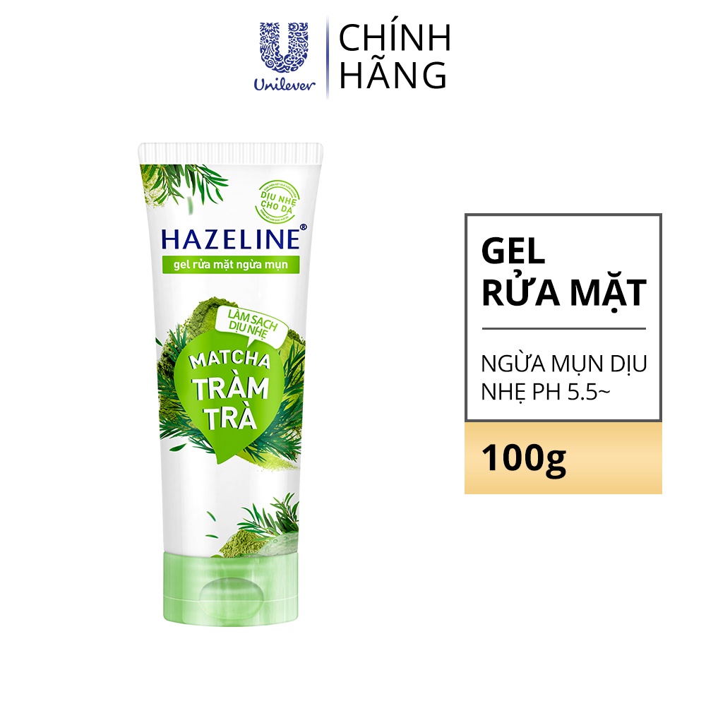 🌺🌺*Sữa Rửa Mặt Hazeline Sáng Da Macha 100g