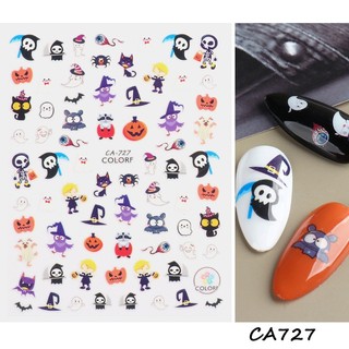 Sticker Dán Móng Họa Tiết halloween 3d