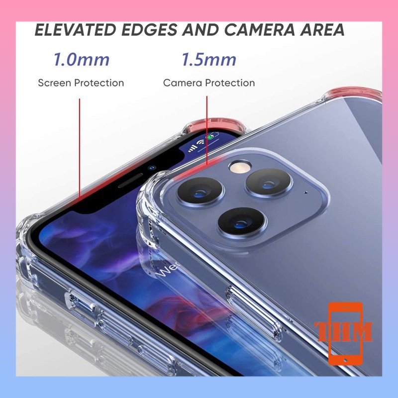 Ốp lưng iphone 11 pro max Vỏ chống sốc trong suốt chất lượng cao 6 6s Plus 7 Plus 8 Plus Xs max xr 12 Pro max 13 Pro max chống sốc-1004