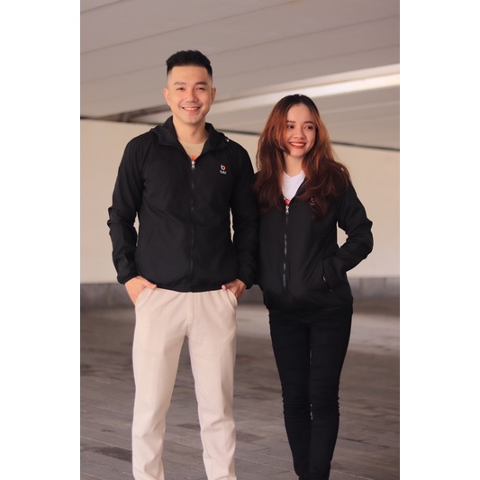 Áo khoác tubi 4 túi Nón Liền Màu Đen