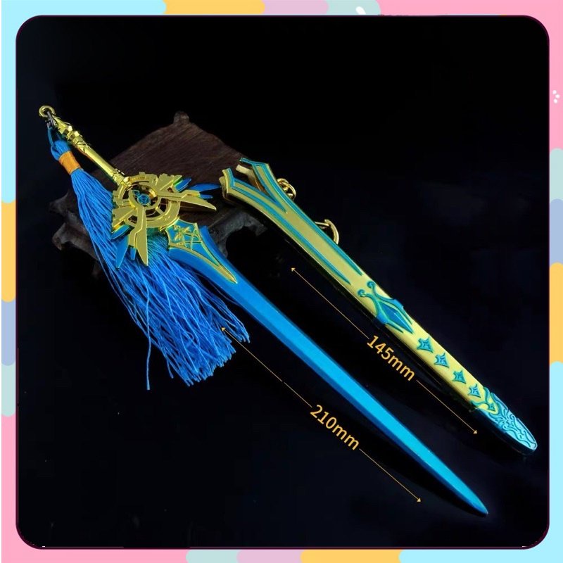 Mô hình Thiên Không Kiếm Skyward Blade game Genshin Impact dài 21cm bằng Kim Loại