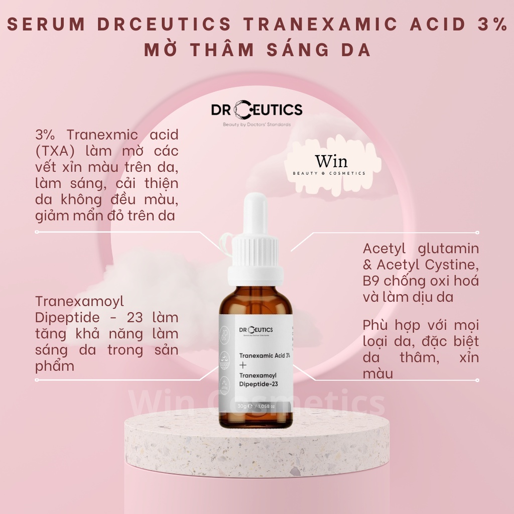 Serum DrCeutics Tranexamic Acid 3% mờ thâm sáng da