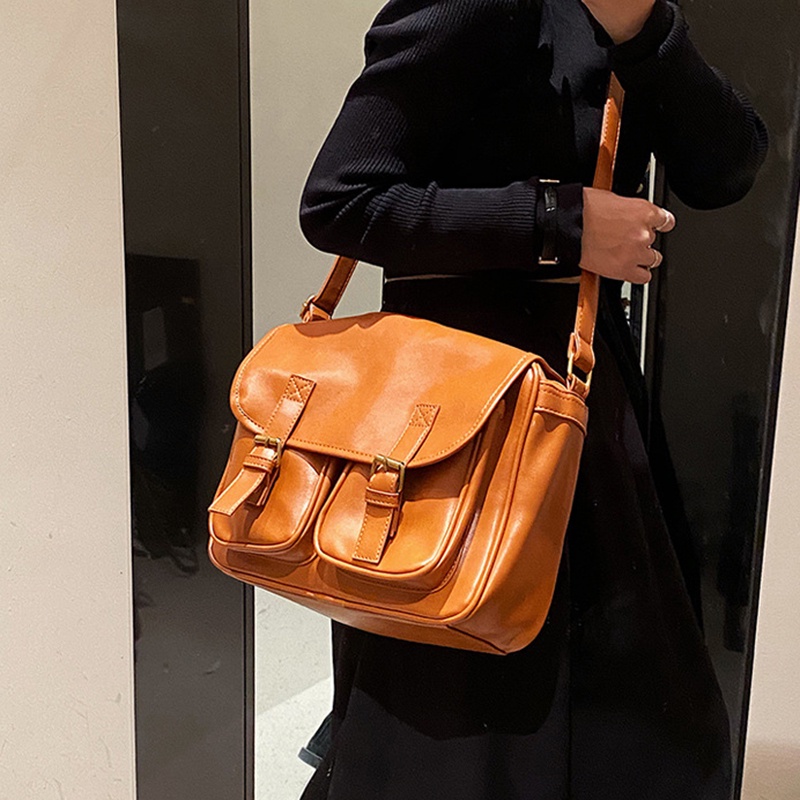 IELGY Túi Đeo Chéo Sức Chứa Lớn Phong Cách Hàn Quốc Đơn Giản Cho Nữ