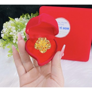 Nhẫn hoa mạ vàng 24k cao cấp mẫu mới về