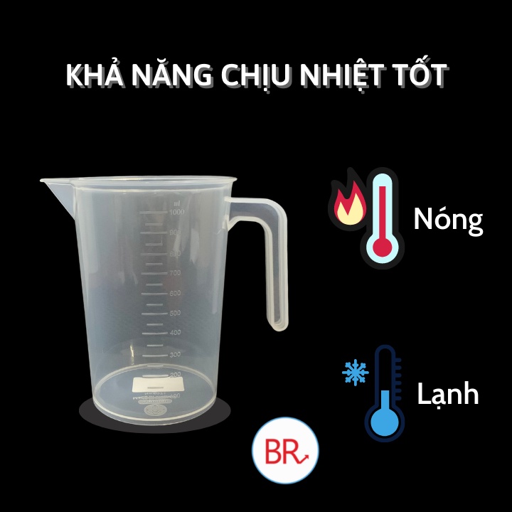 Ca đong nước, ca chia vạch 1L Việt Nhật 6071- Dụng cụ đo lường với dung tích sẵn tiện lợi, dùng làm bánh, nấu ăn 01690