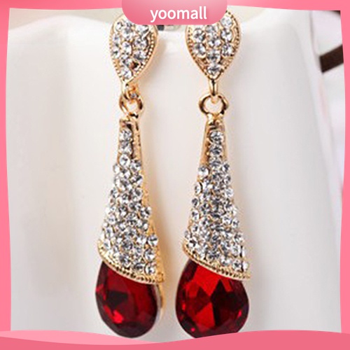 {YO} Bông Tai Kẹp Vành Tai Đính Đá Zircon Toàn Diện Cho Nữ