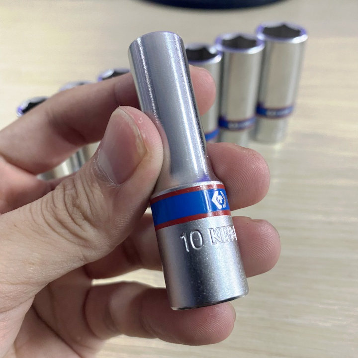 (ĐỦ SIZE) Tuýp  3/8 inch KINGTONY 3235  Loại 6 cạnh màu trắng dài 63mm