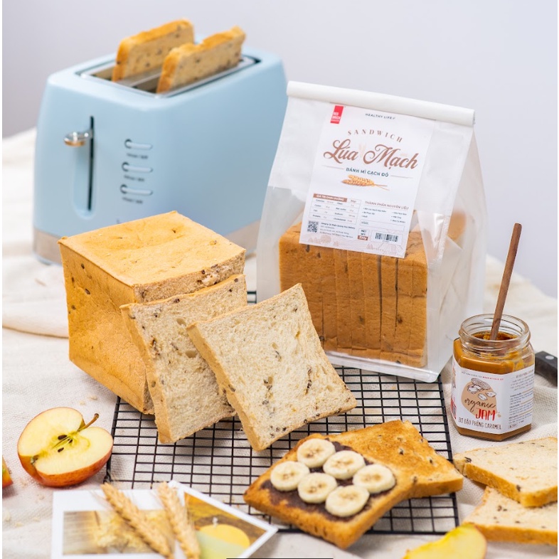 Bánh Mì Lúa Mạch Nảy Mầm 320gr Thương Hiệu Gạch Đỏ Người Ăn Kiêng Giảm Cân Tốt Cho Sức Khỏe Giàu Dinh Dưỡng