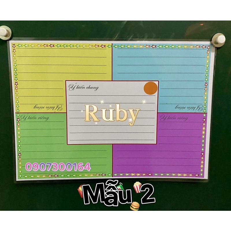 Bảng khăn phủ bàn 2 mặt