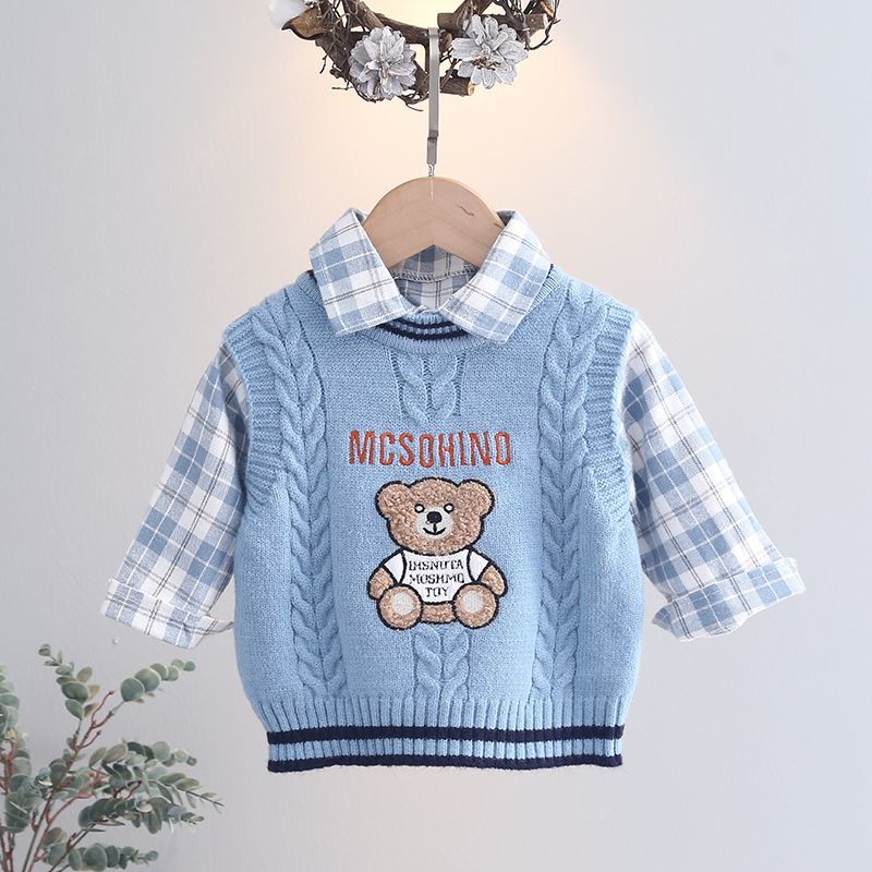 Áo Ghi Lê Dệt Kim Phong Cách Thời Trang Xuân Thu Mới Nhất 2022 Dành Cho Bé Trai