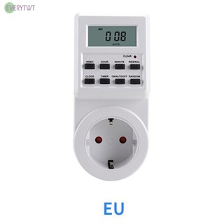 [ FAST SHIPPING ]1PC NEW Digital LCD Plug-In EU Socket Power Saving Timer Switch Socket