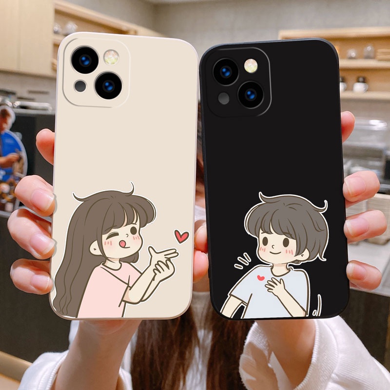 Ốp Điện Thoại Silicon Chống Rơi Họa Tiết Trái Tim Cho iPhone 14 13 12 Mini 11 Pro MAX XR X XS MAX 8 7 6 Plus SE3 SE2