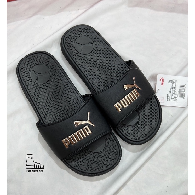 [CHÍNH HÃNG] DÉP PUMA COOL CAT BLACK/PINK ROSE GOLD - DÉP QUAI NGANG SIÊU ÊM SIÊU BỀN [37101305]