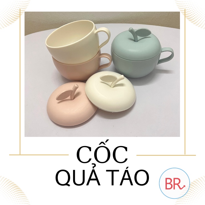 Cốc quả táo có nắp Việt Nhật xinh xắn - Cốc đựng đồ ăn vặt , hướng dương hình quả táo(MS:6018) Br01692 | BigBuy360 - bigbuy360.vn