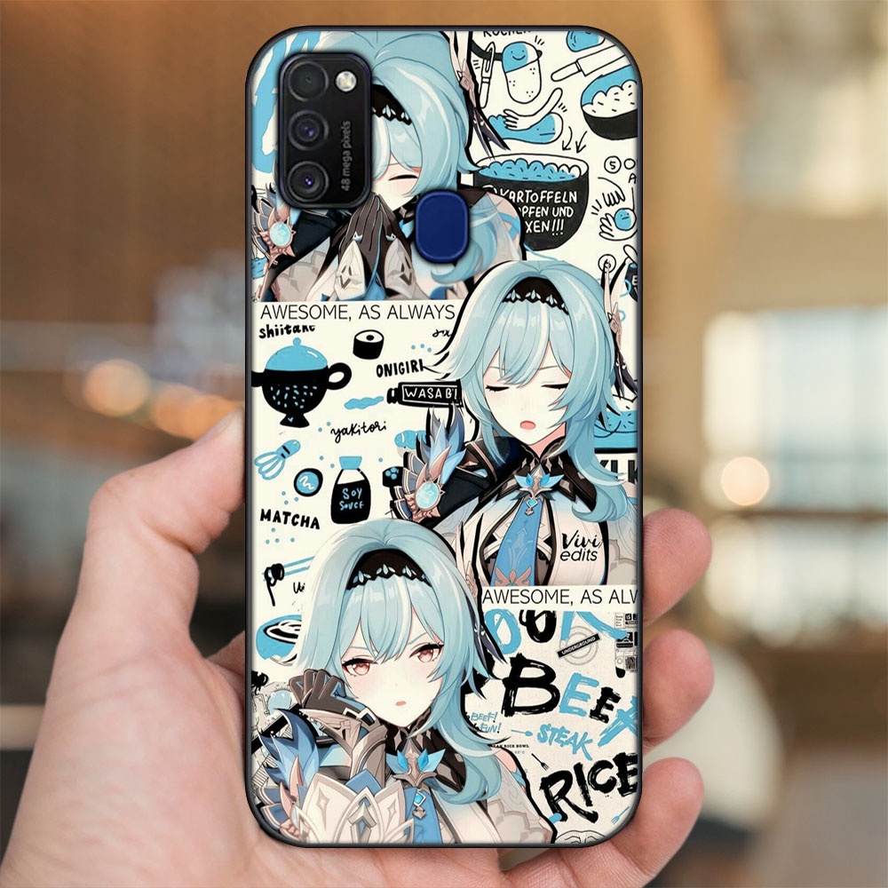 Ốp lưng Samsung M21, M30S viền đen in hình Eula Genshin Impact