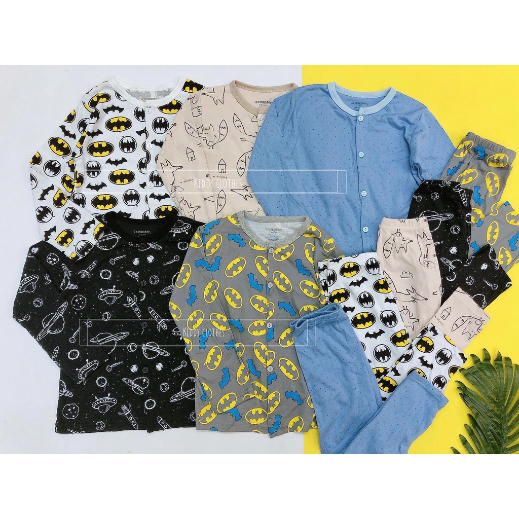 Bộ dài cài nút giữa bé trai chất cotton mỏng mịn nhiều mẫu hàng dư xịn