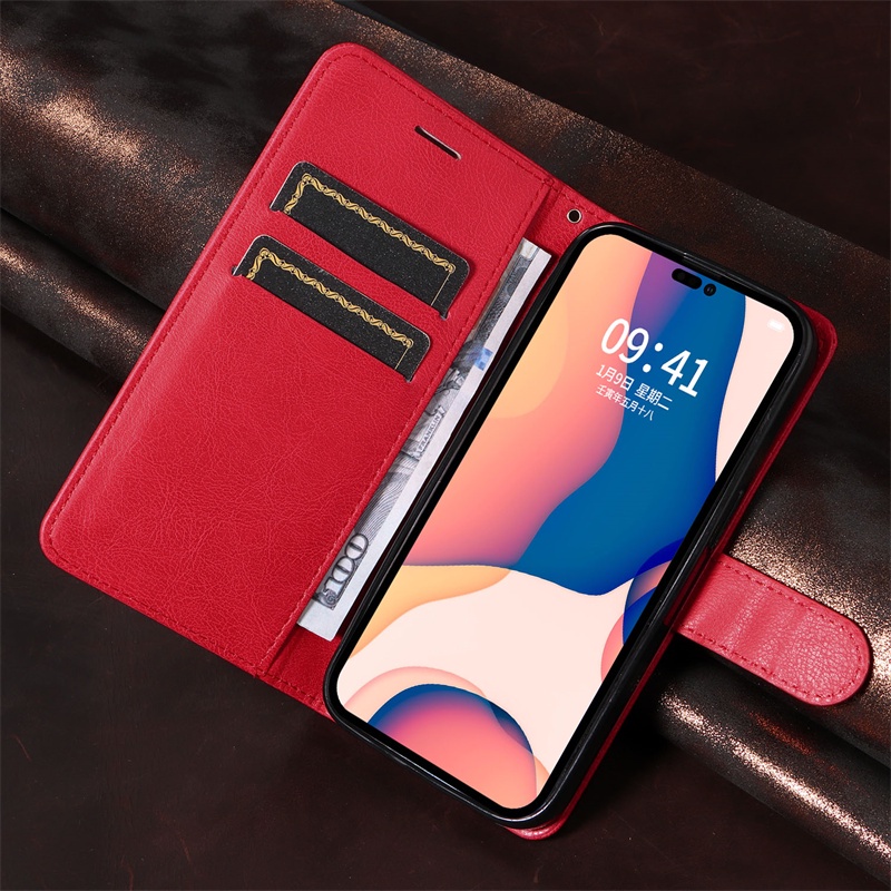 Bao Da Điện Thoại Có Ngăn Đựng Thẻ Cho VIVO Y15 Y21 Y33S Y50 Y51 Y31 Y66 Y69 Y71 Y77 V7 V17 Pro V19 V23E S10