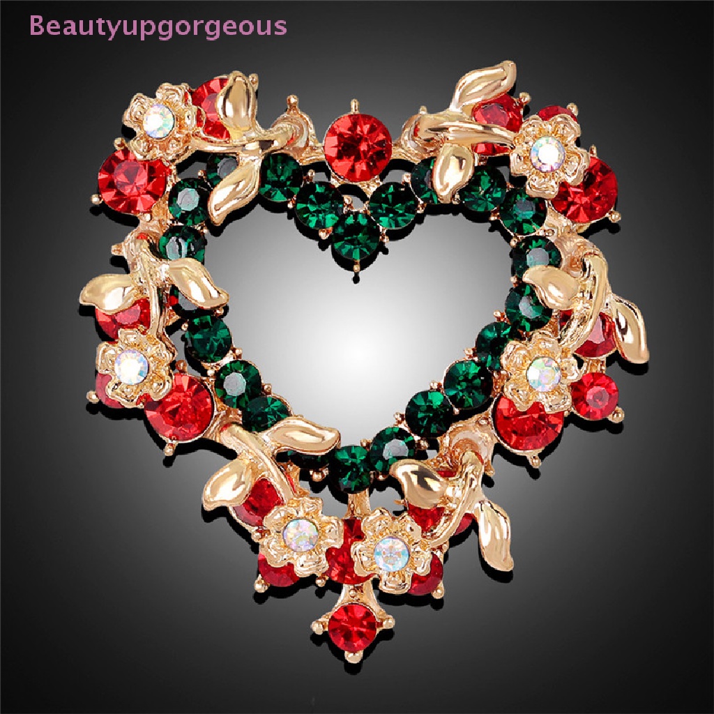 Ghim Cài Áo Hình Vòng Hoa / Người Tuyết Đính Đá Thời Trang Unisex