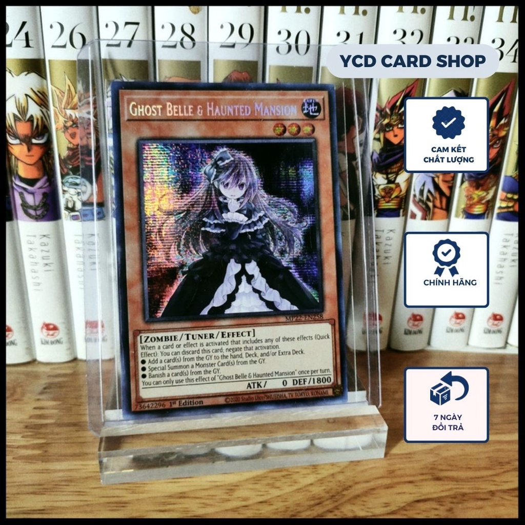 Thẻ bài Yugioh Chính Hãng Ghost Belle & Haunted Mansion-Prismatic Secret Rare