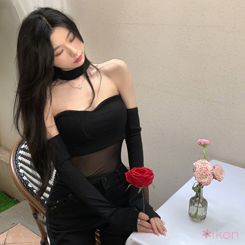 Áo Croptop Hai Dây Ôm Dáng Màu Sắc Trơn Quyến Rũ Thời Trang Phong Cách Hàn Quốc Cho Nữ