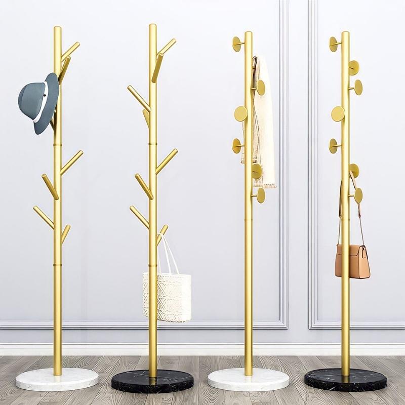 Cây Treo Quần Áo Inox Decor Phòng Khách Phòng Ngủ Kiểu Dáng Sang Trọng, Cây Treo Đồ Túi Xách, Mũ