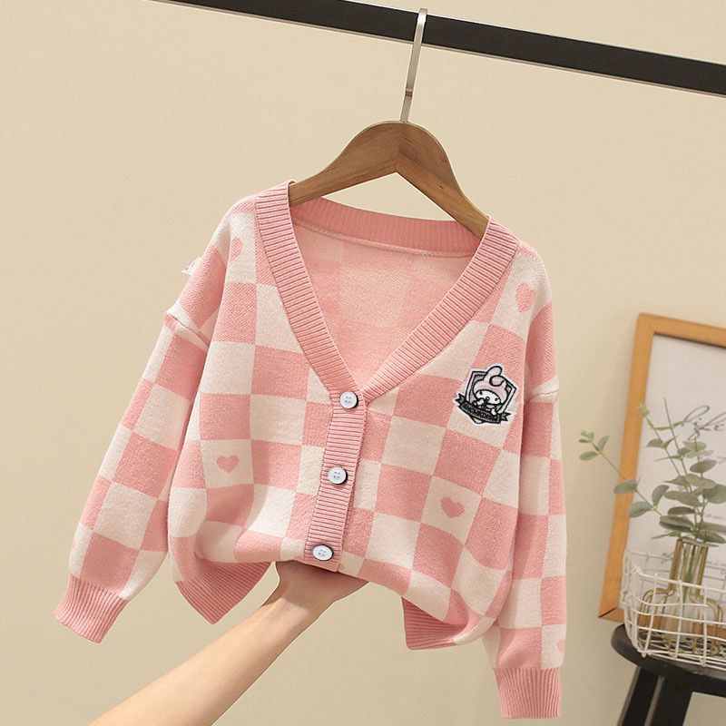 Áo Khoác Cardigan Dệt Kim Tay Dài Họa Tiết Kẻ Sọc Thời Trang Mùa Thu 2022 Mới Cho Bé Gái