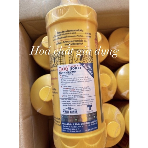 Nước tẩy Toilet Okay màu vàng Thái Lan 960ml