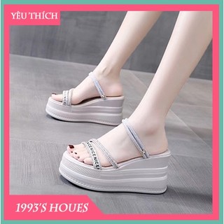Dép đế xuồng/ Giày đế xuồng nữ cao cấp dày 9cm