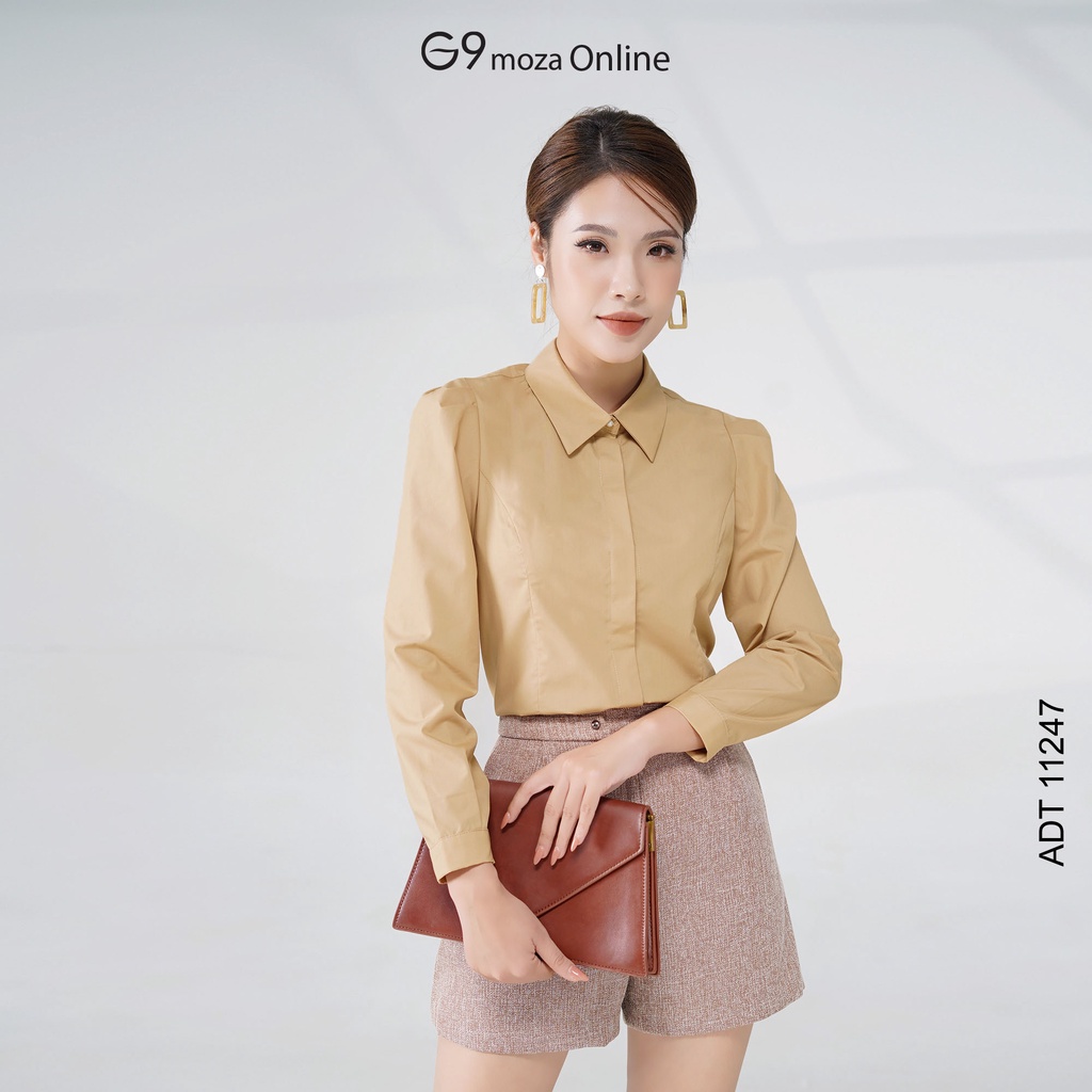 Áo sơ mi tay dài 11247 G9moza chất thô
