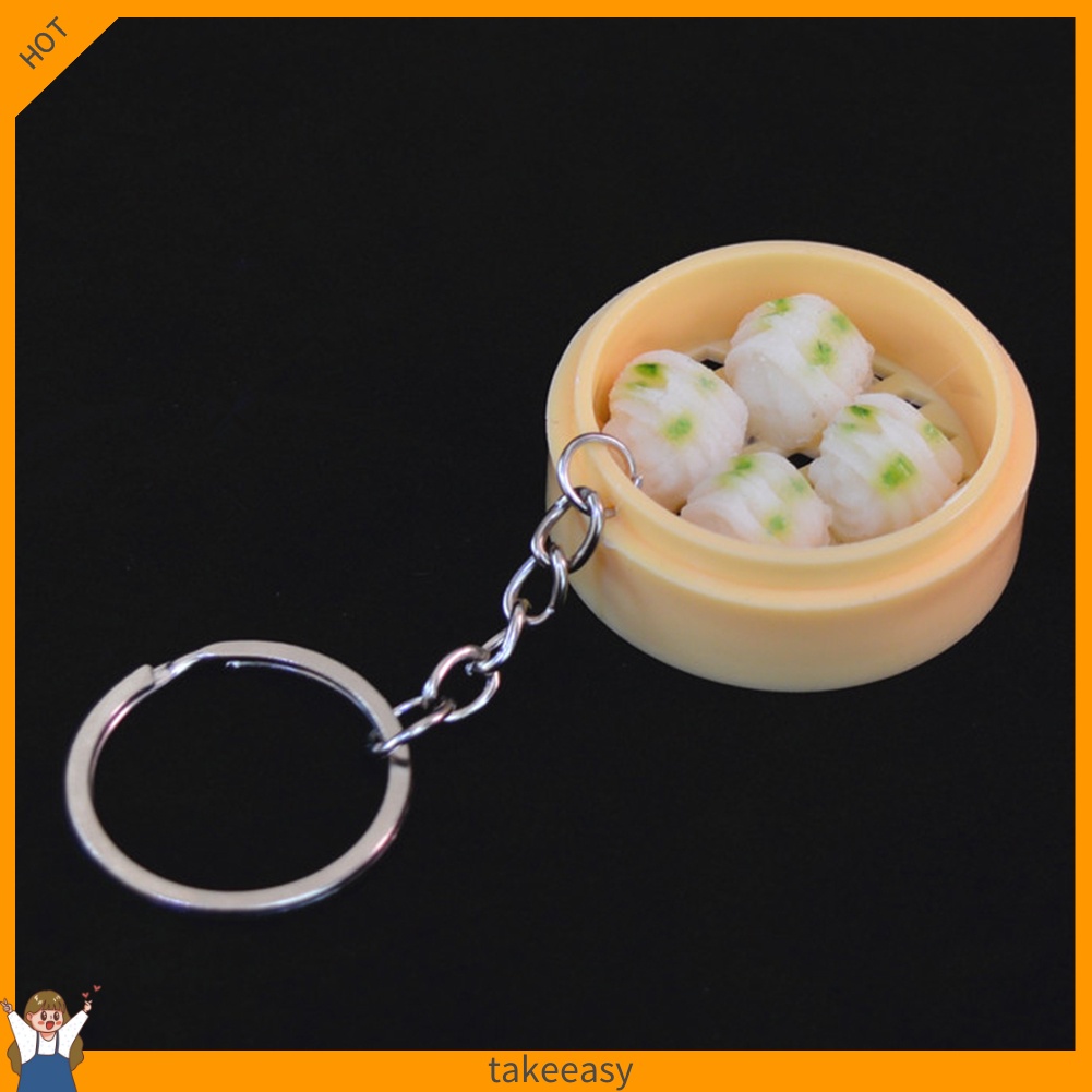 Móc khóa hình bánh bao phong cách Trung Hoa dễ thương