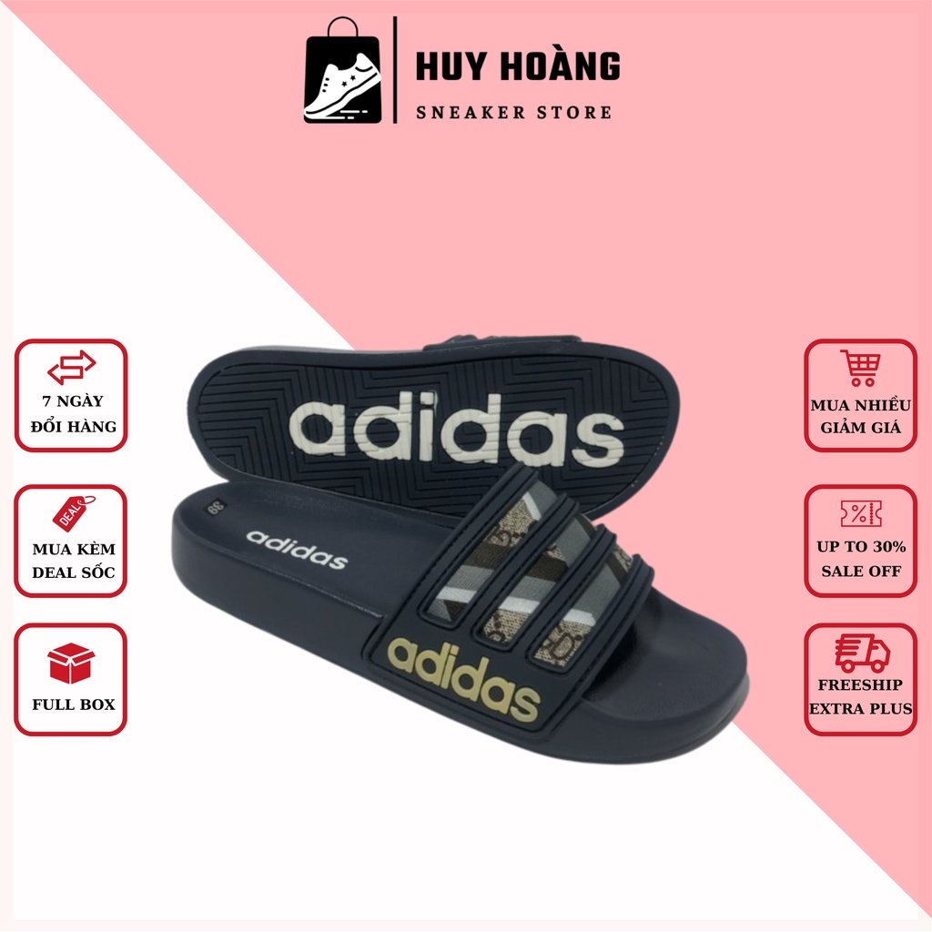 Dép Nam 𝗔𝗱𝗶𝗱𝗮𝘀 Quai Ngang Das Huyền Thoại Màu Đen Cực Hiếm Full Box Jax.Sneaker