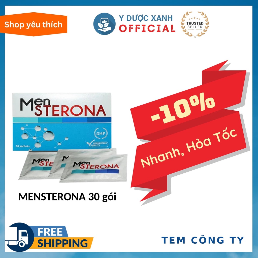 MENSTERONA 30 gói, Bổ tinh trùng, tăng khả năng thụ thai cho nam giới - Y Dược Xanh