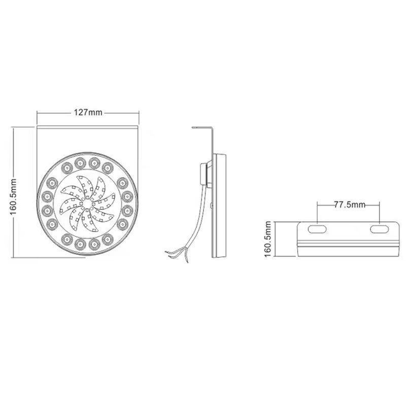 Đèn led trang trí cảnh báo cho xe tải : 24V