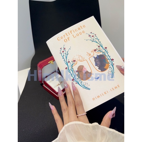 Thiệp chứng chỉ tình yêu Himilki.isme CERTIFICATE OF LOVE
