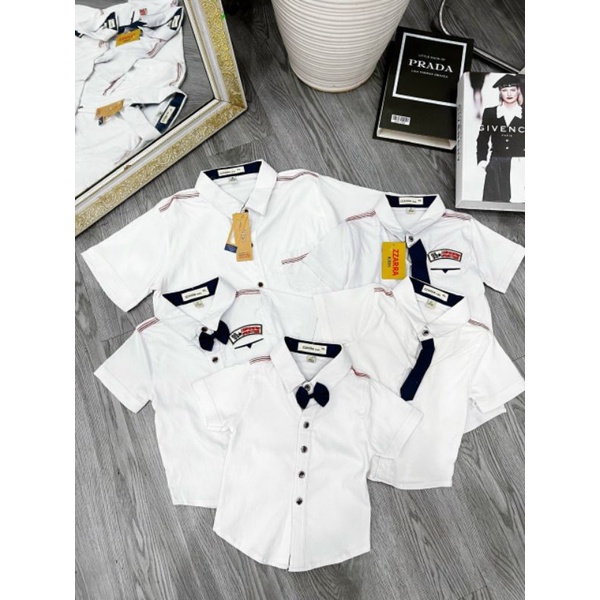 ÁO SƠ MI CỘC TAY BÉ TRAI XUẤT KHẨU 10-26KG DÀI TAY