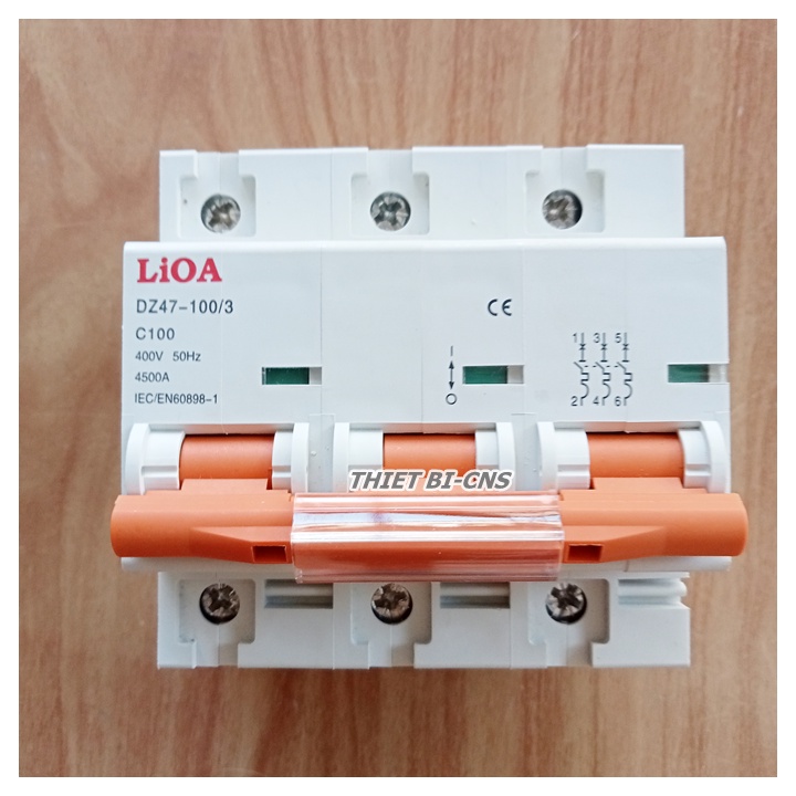 Aptomat Tự động LiOA 3P 40A - 100A Dòng Cắt 4.5kA - Chính hãng